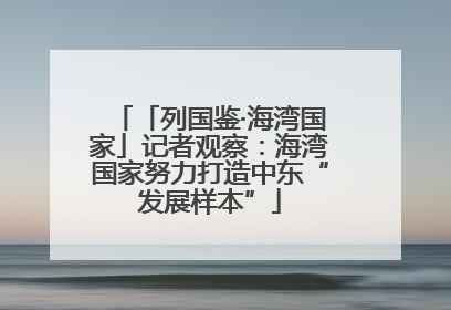 「列国鉴·海湾国家」记者观察：海湾国家努力打造中东“发展样本”