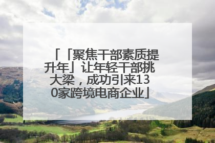「聚焦干部素质提升年」让年轻干部挑大梁，成功引来130家跨境电商企业
