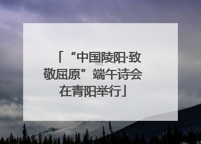 “中国陵阳·致敬屈原”端午诗会在青阳举行
