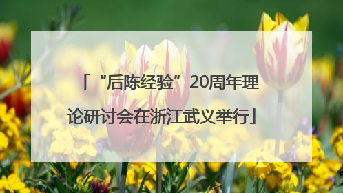 “后陈经验”20周年理论研讨会在浙江武义举行
