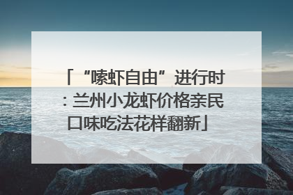 “嗦虾自由”进行时：兰州小龙虾价格亲民口味吃法花样翻新