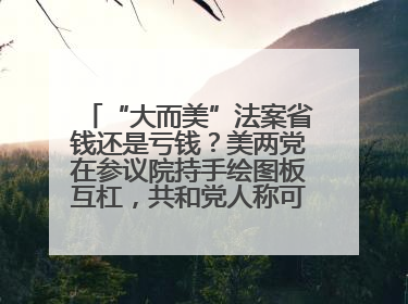 “大而美”法案省钱还是亏钱？美两党在参议院持手绘图板互杠，共和党人称可节省约5000亿美元，民主党人称将增加4.45万亿美元赤字