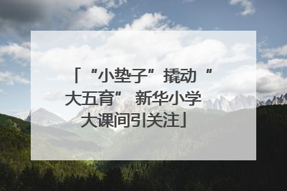 “小垫子”撬动“大五育” 新华小学大课间引关注