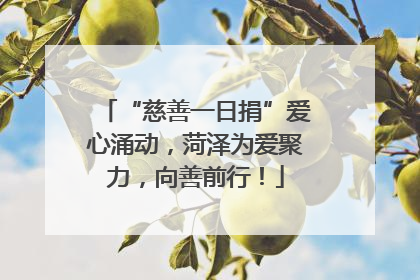 “慈善一日捐”爱心涌动，菏泽为爱聚力，向善前行！
