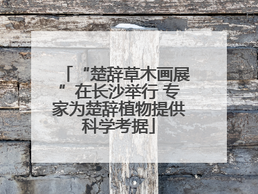 “楚辞草木画展”在长沙举行 专家为楚辞植物提供科学考据