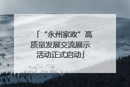 “永州家政”高质量发展交流展示活动正式启动