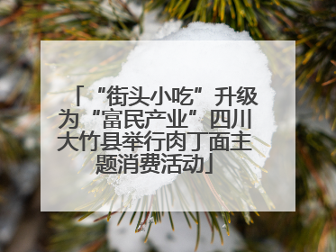 “街头小吃”升级为“富民产业”四川大竹县举行肉丁面主题消费活动