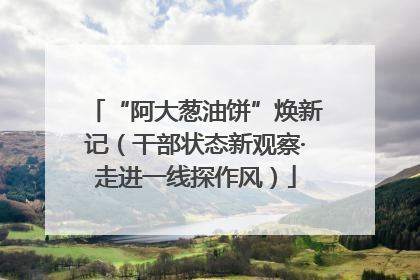 “阿大葱油饼”焕新记（干部状态新观察·走进一线探作风）