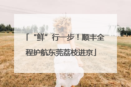 “鲜”行一步！顺丰全程护航东莞荔枝进京