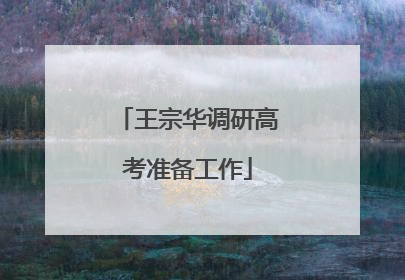 王宗华调研高考准备工作