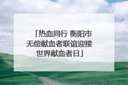 热血同行 衡阳市无偿献血者联谊迎接世界献血者日