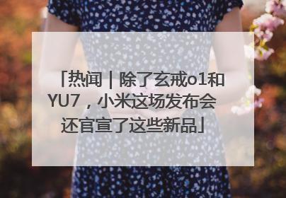 热闻｜除了玄戒o1和YU7，小米这场发布会还官宣了这些新品