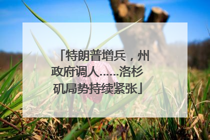 特朗普增兵，州政府调人……洛杉矶局势持续紧张