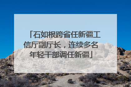 石如根跨省任新疆工信厅副厅长，连续多名年轻干部调任新疆
