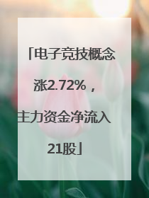 电子竞技概念涨2.72%，主力资金净流入21股
