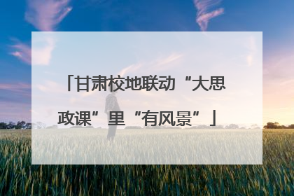 甘肃校地联动“大思政课”里“有风景”