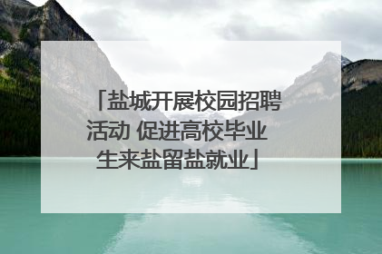 盐城开展校园招聘活动 促进高校毕业生来盐留盐就业