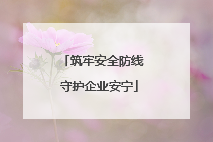 筑牢安全防线 守护企业安宁