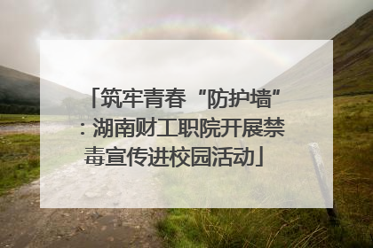 筑牢青春“防护墙”：湖南财工职院开展禁毒宣传进校园活动