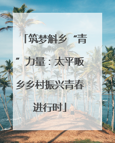 筑梦斛乡“青”力量：太平畈乡乡村振兴青春进行时