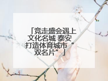 竞走盛会遇上文化名城 泰安打造体育城市“双名片”