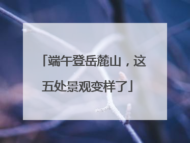 端午登岳麓山，这五处景观变样了