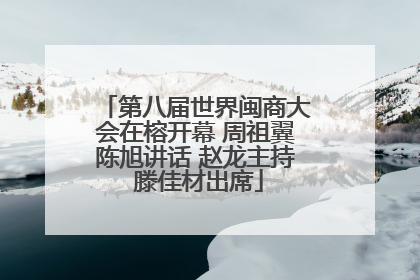 第八届世界闽商大会在榕开幕 周祖翼陈旭讲话 赵龙主持 滕佳材出席