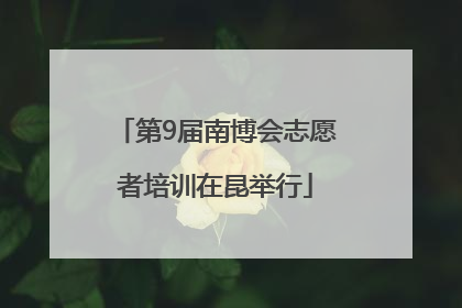 第9届南博会志愿者培训在昆举行