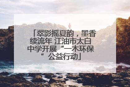 翠影摇夏韵，墨香续流年 江油市太白中学开展“一木环保”公益行动