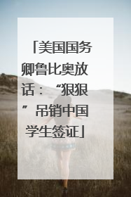 美国国务卿鲁比奥放话：“狠狠”吊销中国学生签证
