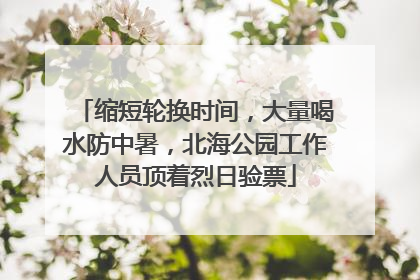 缩短轮换时间，大量喝水防中暑，北海公园工作人员顶着烈日验票