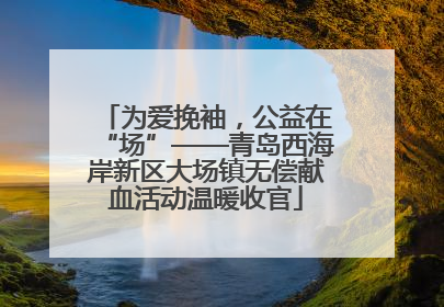 为爱挽袖，公益在“场”——青岛西海岸新区大场镇无偿献血活动温暖收官