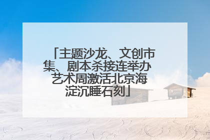 主题沙龙、文创市集、剧本杀接连举办 艺术周激活北京海淀沉睡石刻