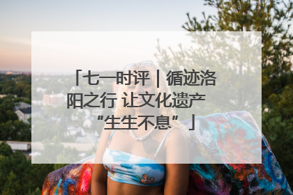 七一时评｜循迹洛阳之行 让文化遗产“生生不息”