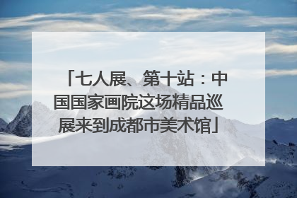 七人展、第十站：中国国家画院这场精品巡展来到成都市美术馆