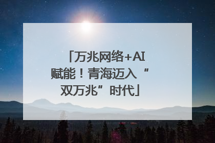 万兆网络+AI赋能！青海迈入“双万兆”时代