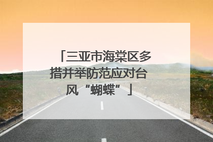 三亚市海棠区多措并举防范应对台风“蝴蝶”