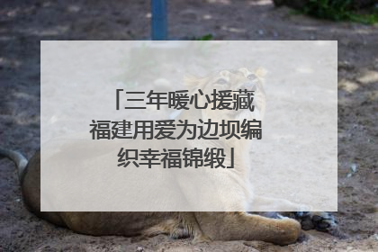 三年暖心援藏 福建用爱为边坝编织幸福锦缎