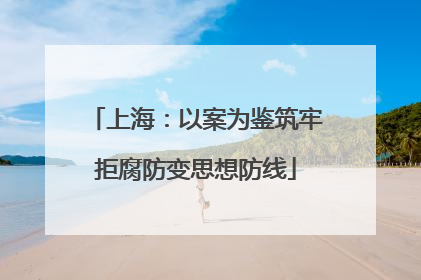 上海：以案为鉴筑牢拒腐防变思想防线