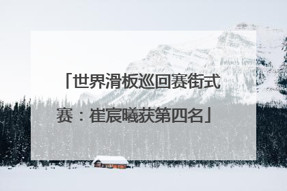 世界滑板巡回赛街式赛：崔宸曦获第四名