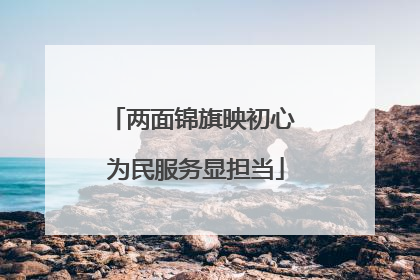 两面锦旗映初心 为民服务显担当