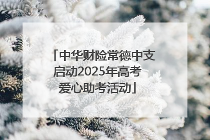 中华财险常德中支启动2025年高考爱心助考活动