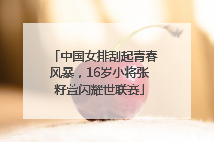 中国女排刮起青春风暴，16岁小将张籽萱闪耀世联赛