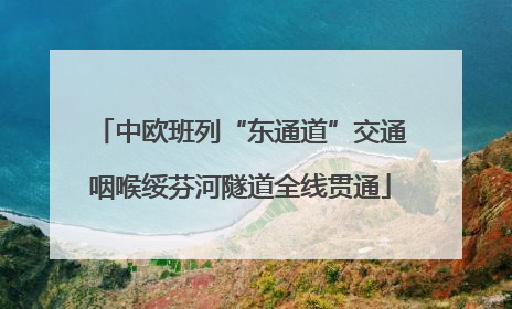 中欧班列“东通道”交通咽喉绥芬河隧道全线贯通