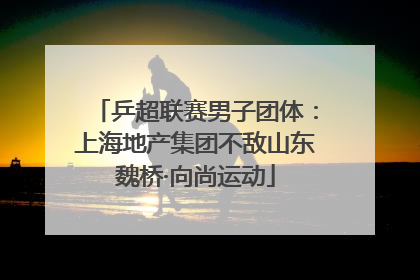 乒超联赛男子团体：上海地产集团不敌山东魏桥·向尚运动
