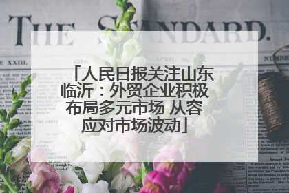 人民日报关注山东临沂：外贸企业积极布局多元市场 从容应对市场波动