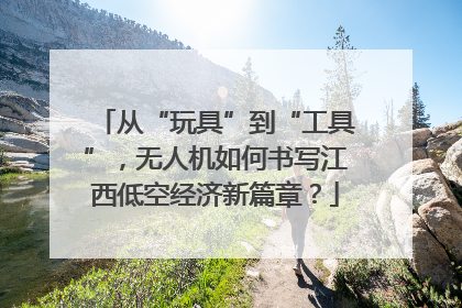 从“玩具”到“工具”，无人机如何书写江西低空经济新篇章？