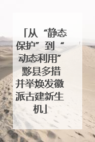 从“静态保护”到“动态利用” 黟县多措并举焕发徽派古建新生机
