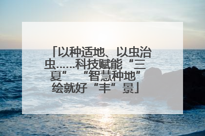 以种适地、以虫治虫……科技赋能“三夏” “智慧种地”绘就好“丰”景