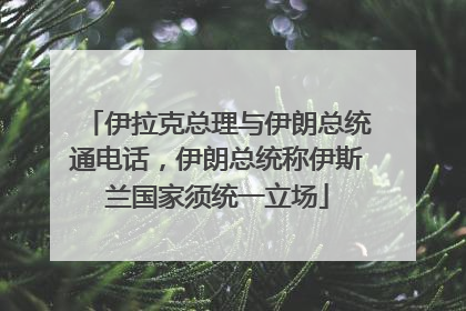 伊拉克总理与伊朗总统通电话，伊朗总统称伊斯兰国家须统一立场
